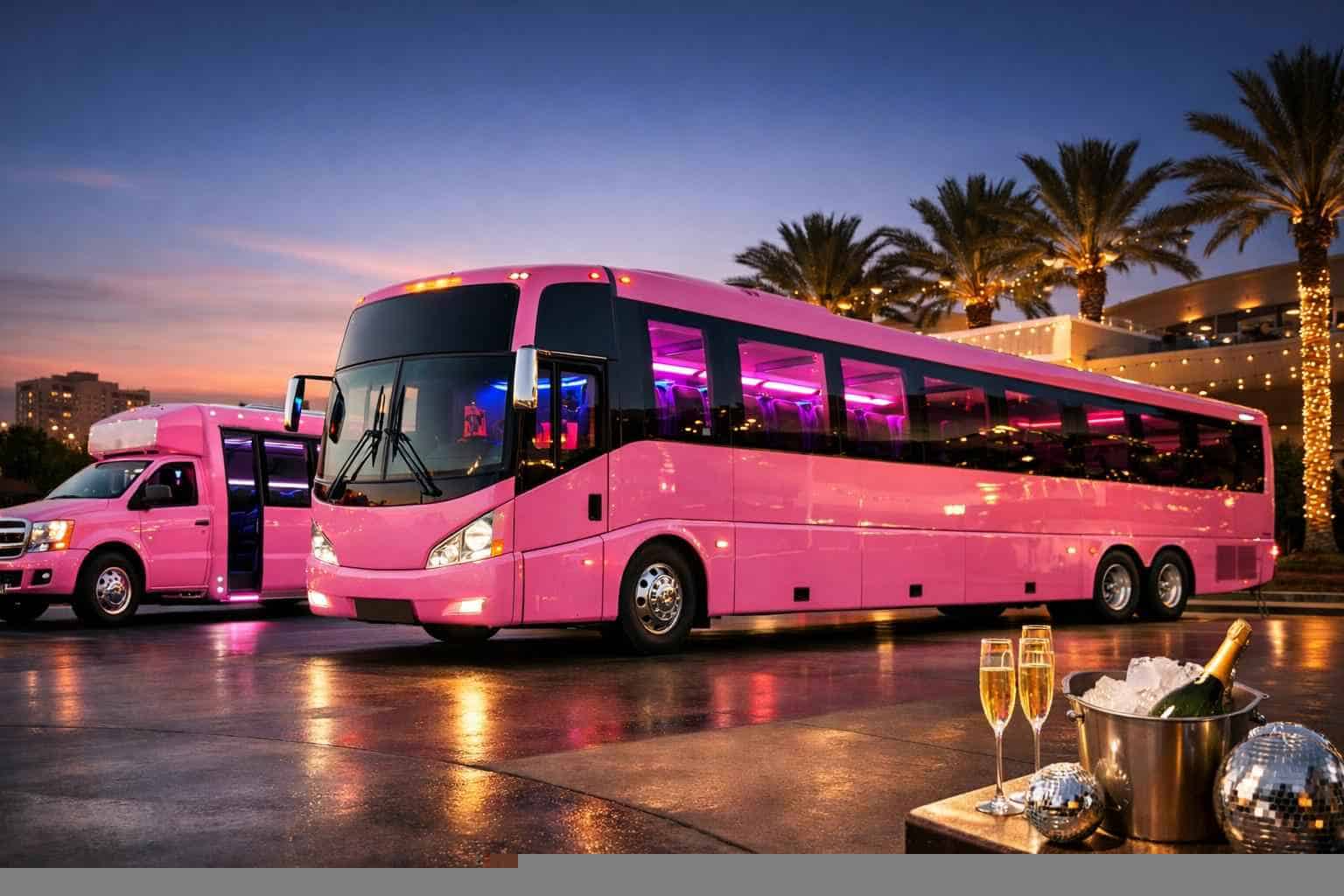 Our Haltom City Pink Party Bus Fleet Options