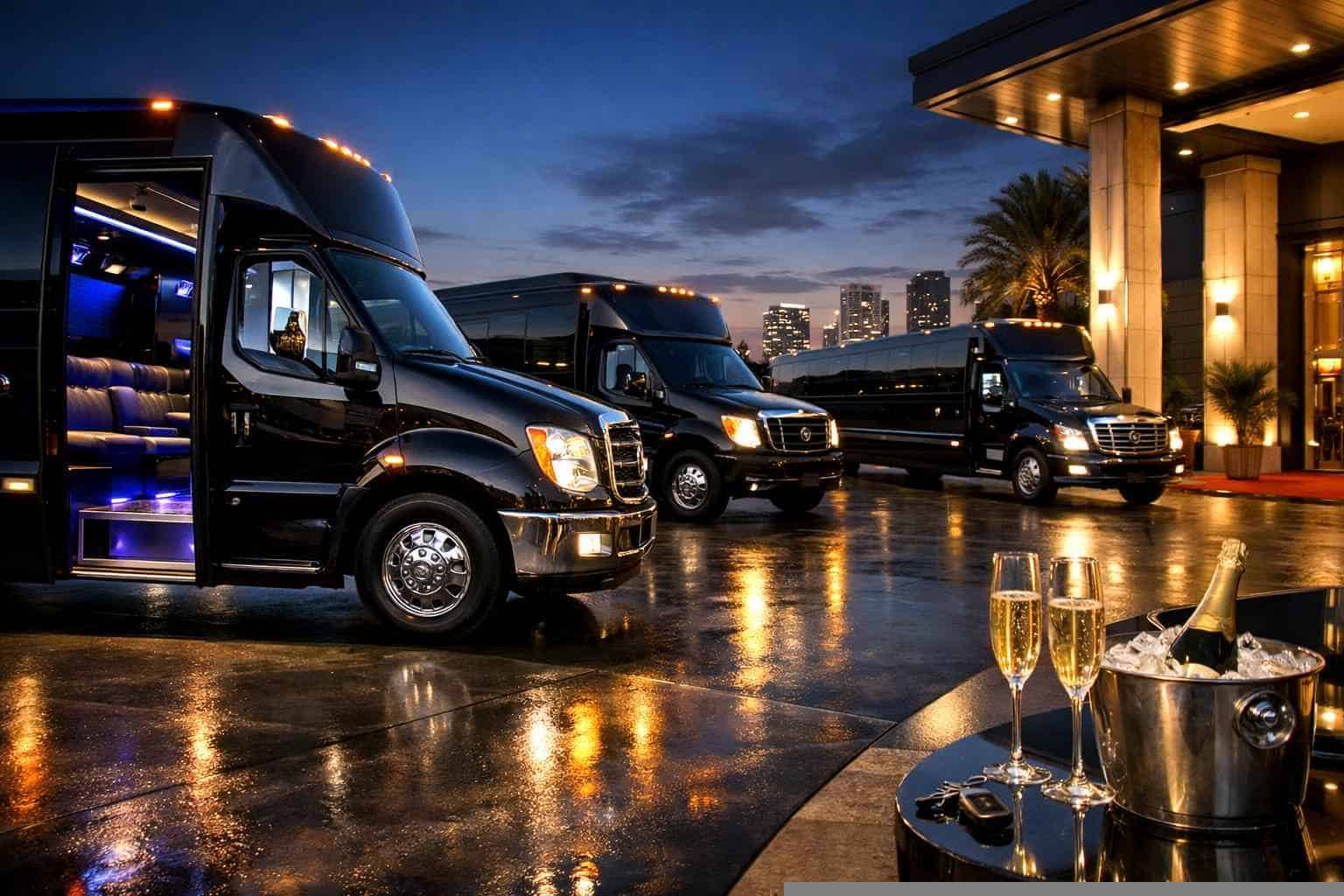Our Hurst Black Party Bus Fleet Options