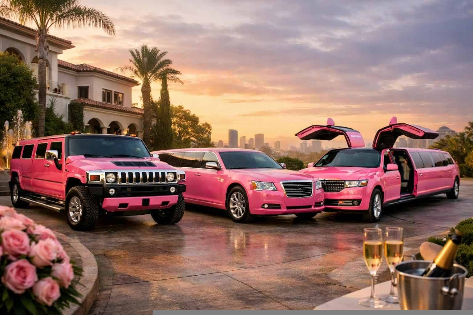 Our Hurst Pink Limo Fleet Options