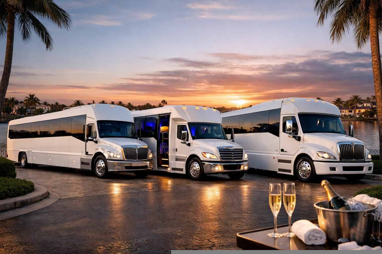 Our Lake Worth White Party Bus Fleet Options