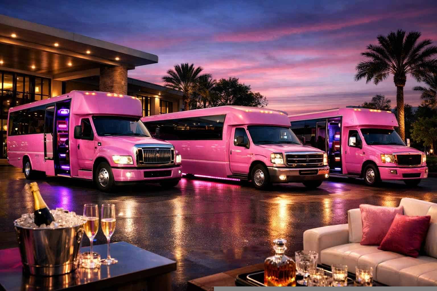 Our Mansfield Pink Party Bus Fleet Options