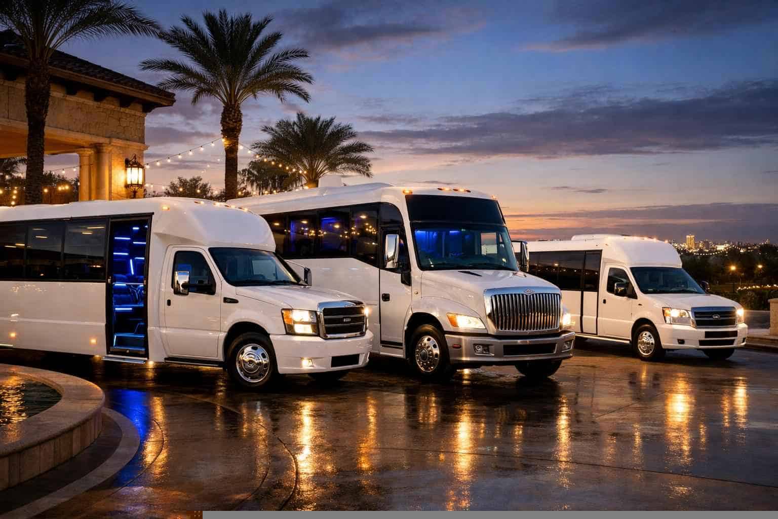 Our North Richland Hills White Party Bus Fleet Options