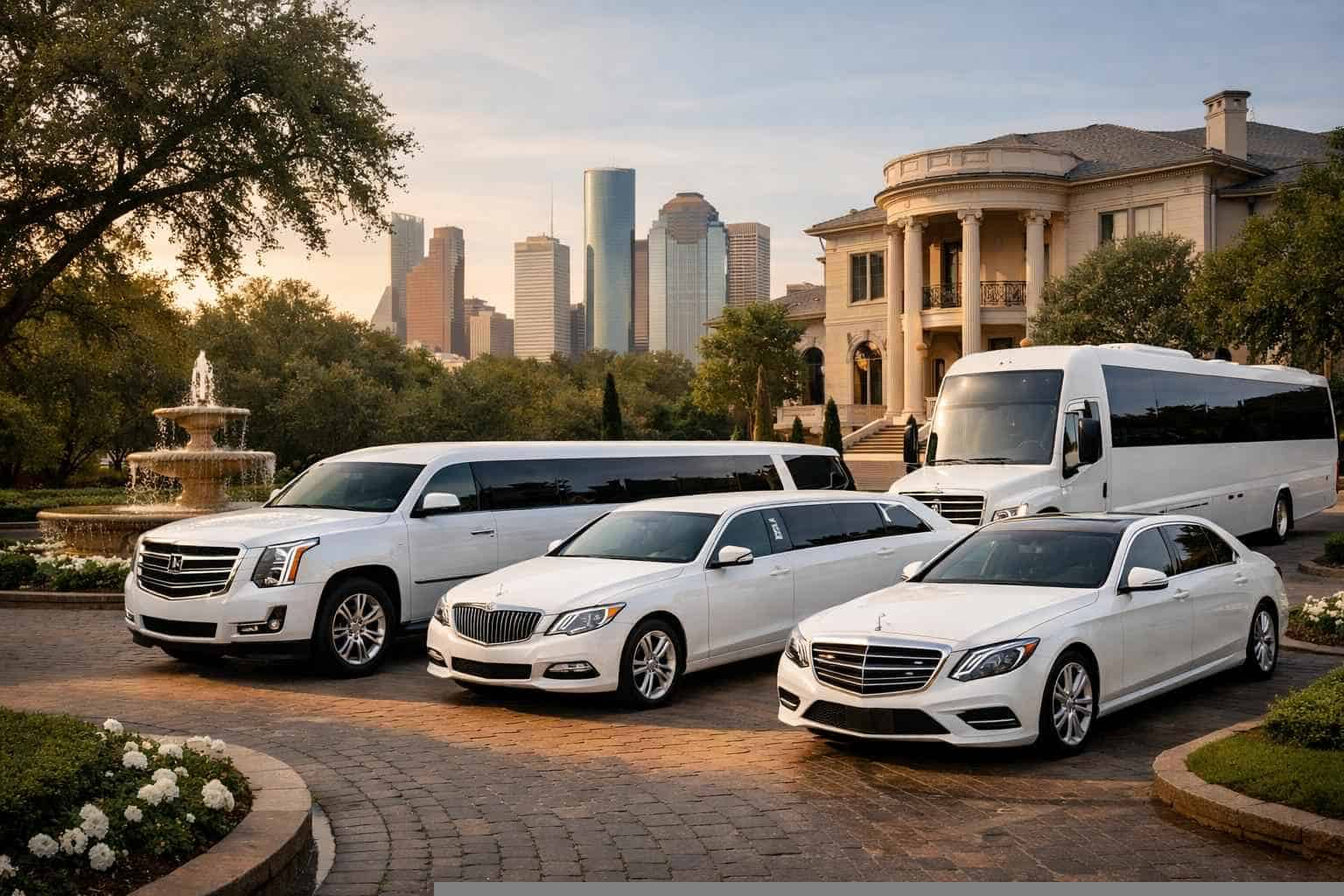 Our River Oaks White Limo Fleet Options