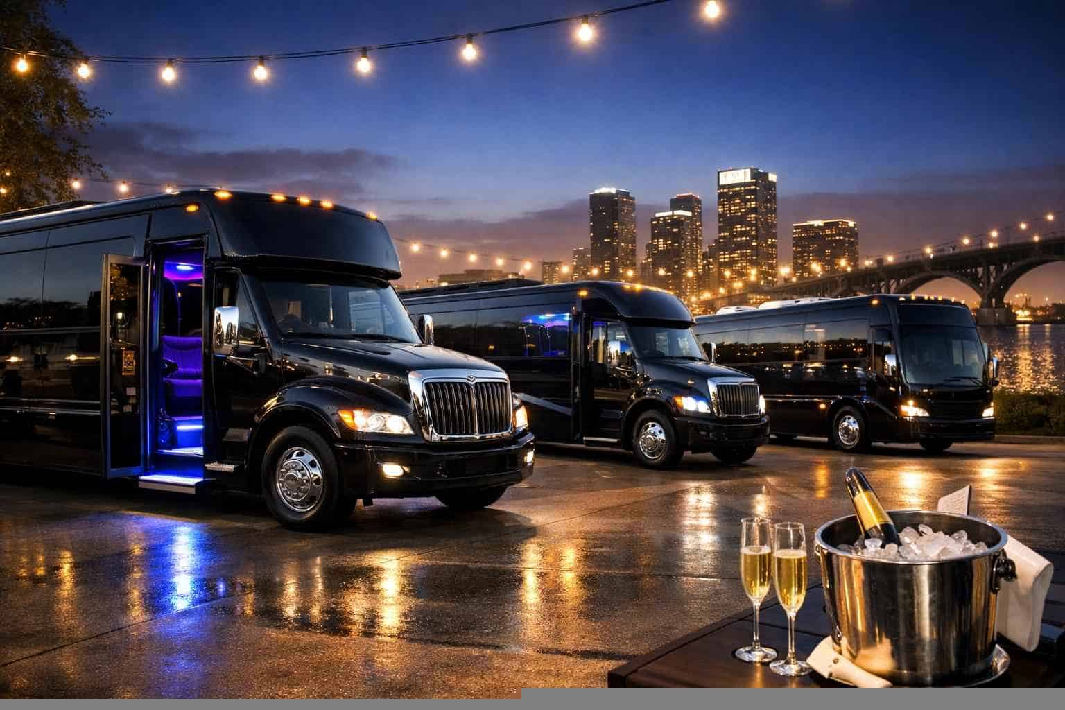 Our Saginaw Black Party Bus Fleet Options