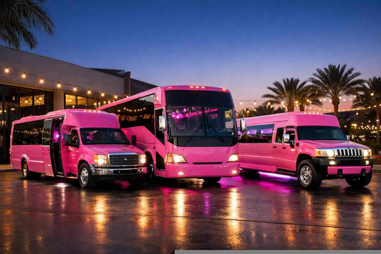 Our Saginaw Pink Party Bus Fleet Options