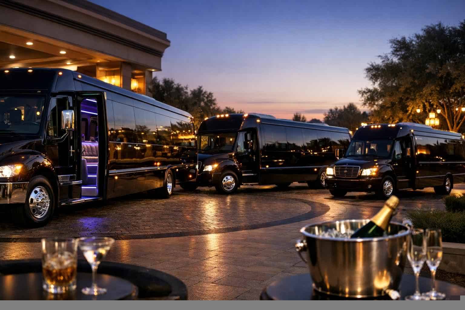 Our Southlake Black Party Bus Fleet Options