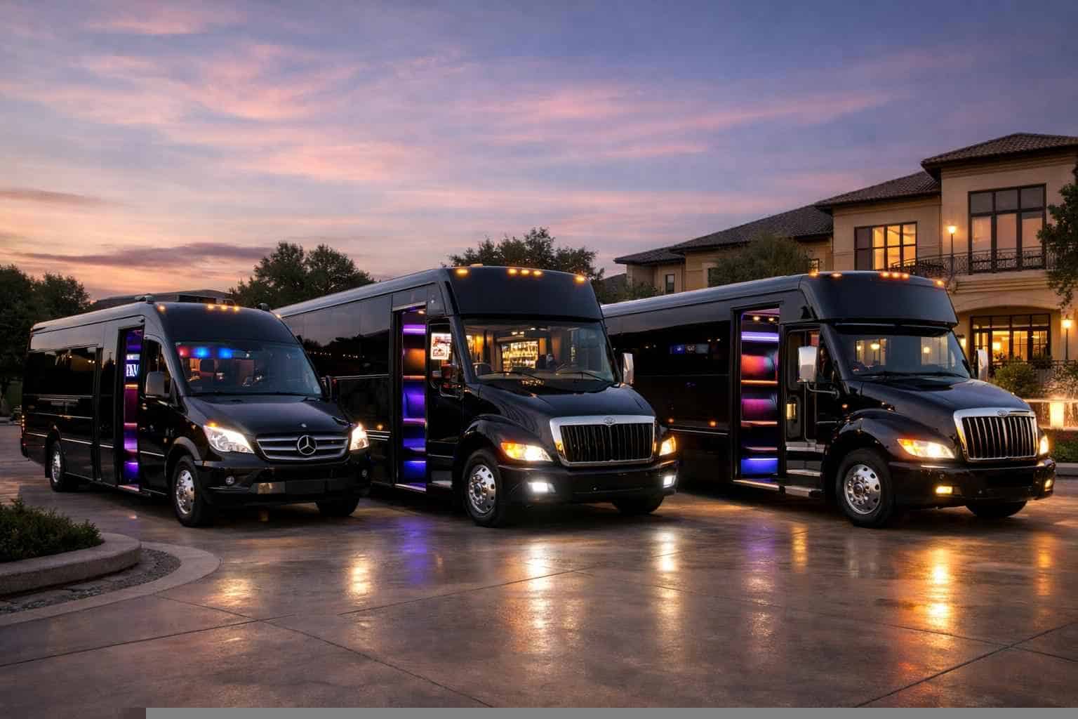 Our Southlake Party Bus Fleet Options