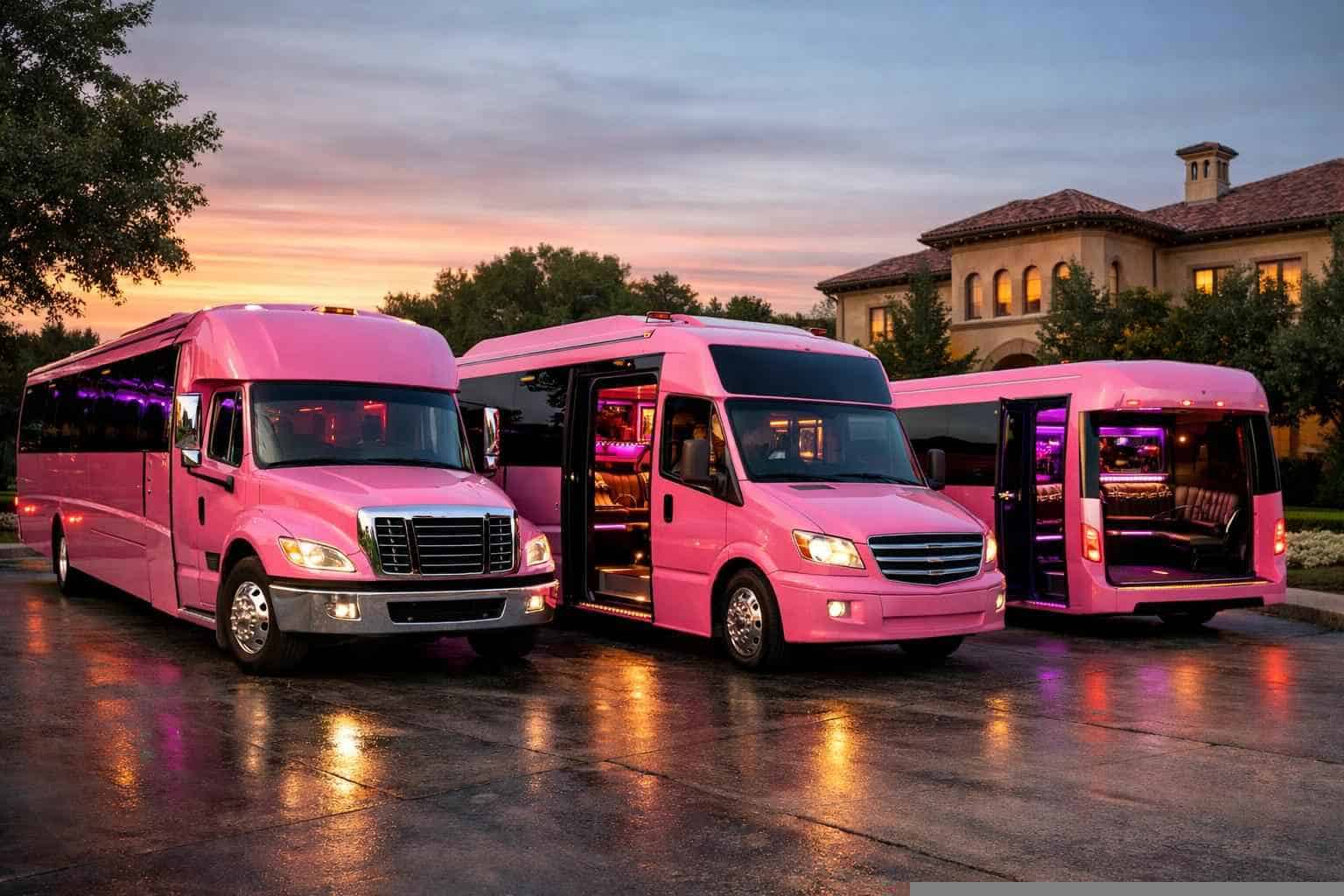 Our Southlake Pink Party Bus Fleet Options