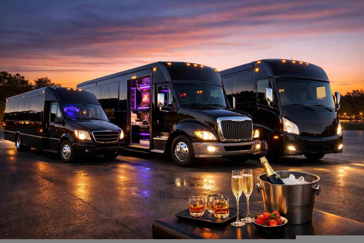 Our Weatherford Party Bus Fleet Options