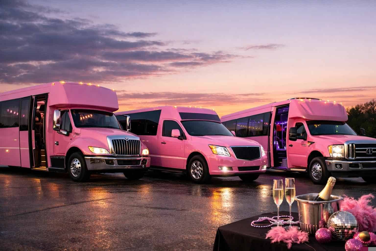 Our Weatherford Pink Party Bus Fleet Options