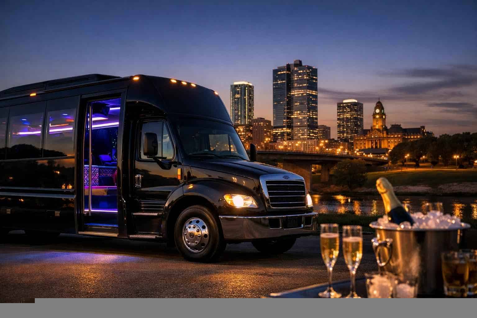 Party Bus Rental Near Me in Haltom City Texas