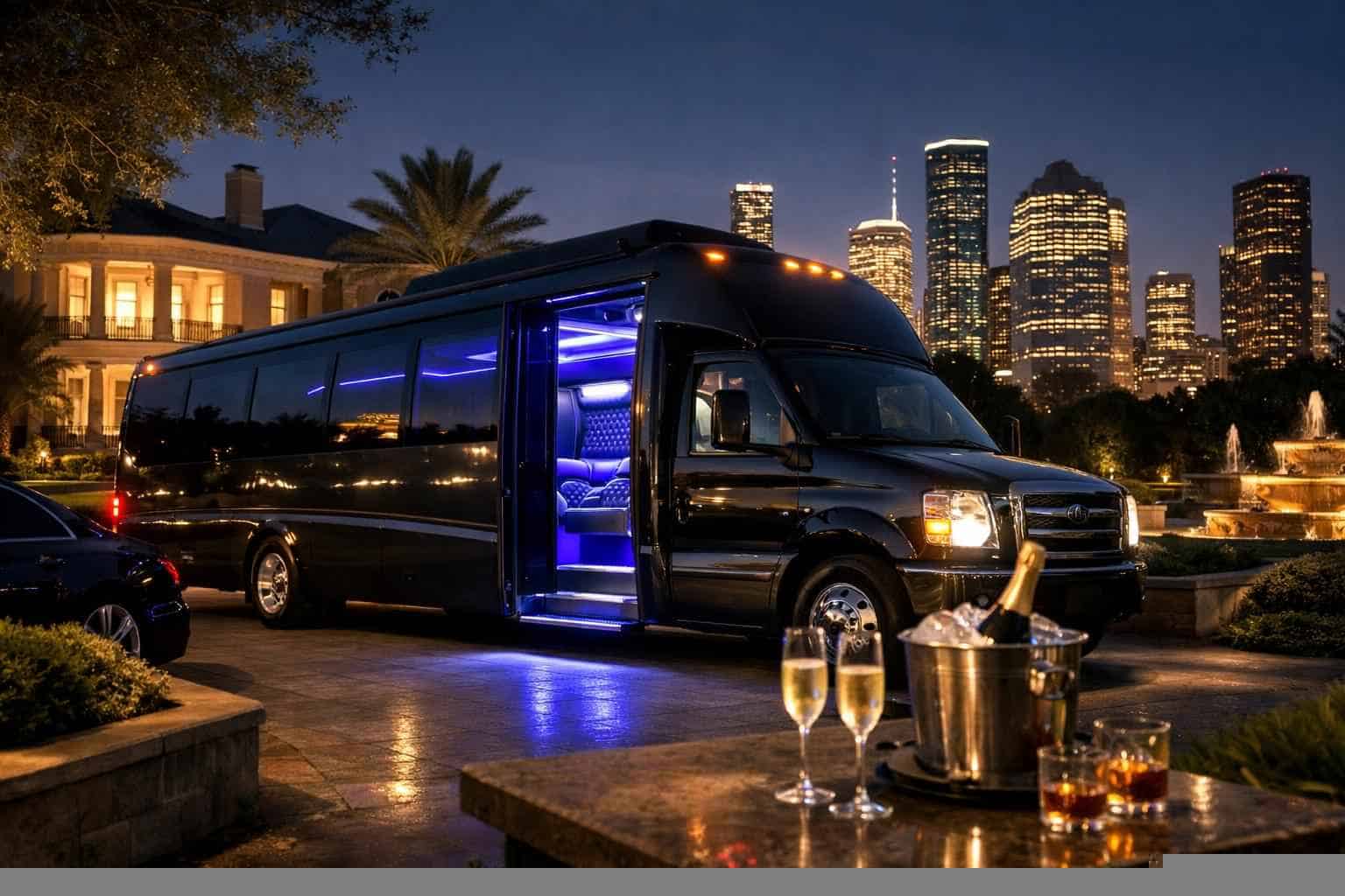 Party Bus Rental Near Me in River Oaks Texas