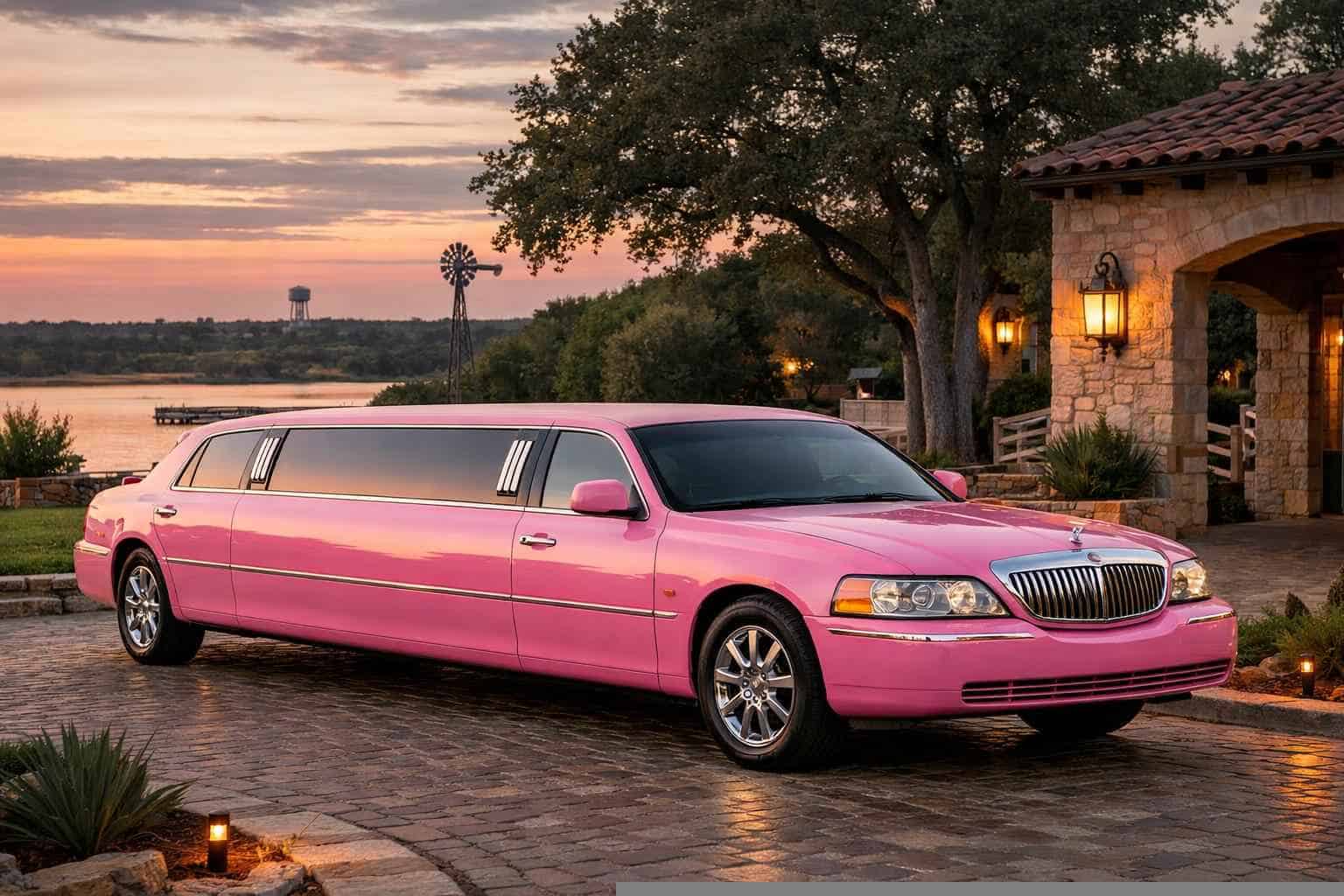 Pink Limo Rental Near Me in Benbrook Texas