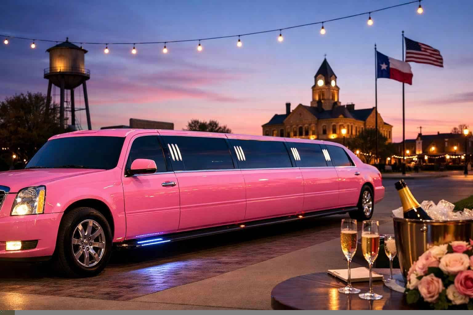 Pink Limo Rental Near Me in Burleson Texas