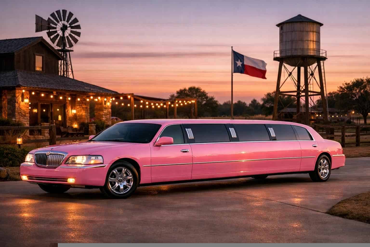Pink Limo Rental Near Me in Crowley Texas