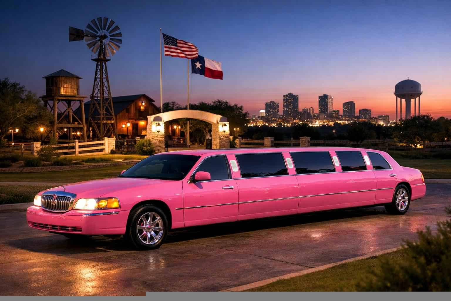 Pink Limo Rental Near Me in White Settlement Texas