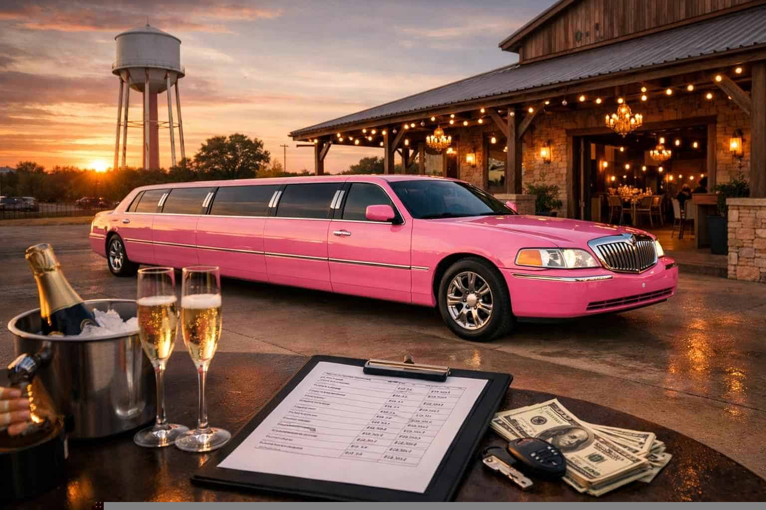 Pink Limo Rental Pricing in Burleson TX