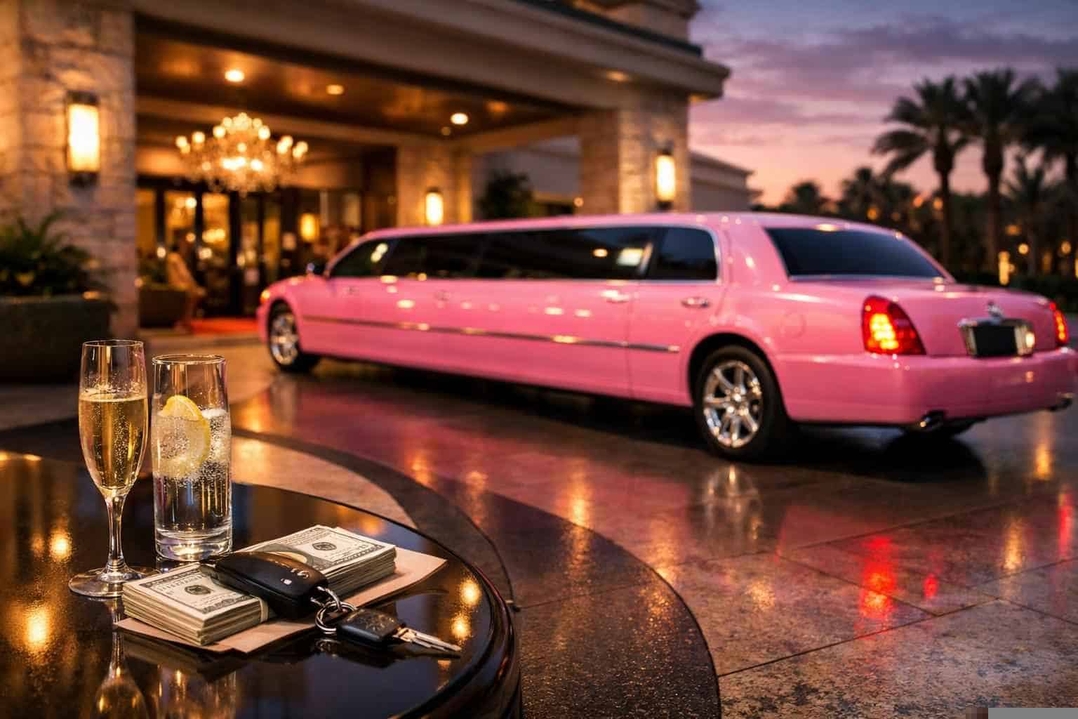 Pink Limo Rental Pricing in Crowley TX