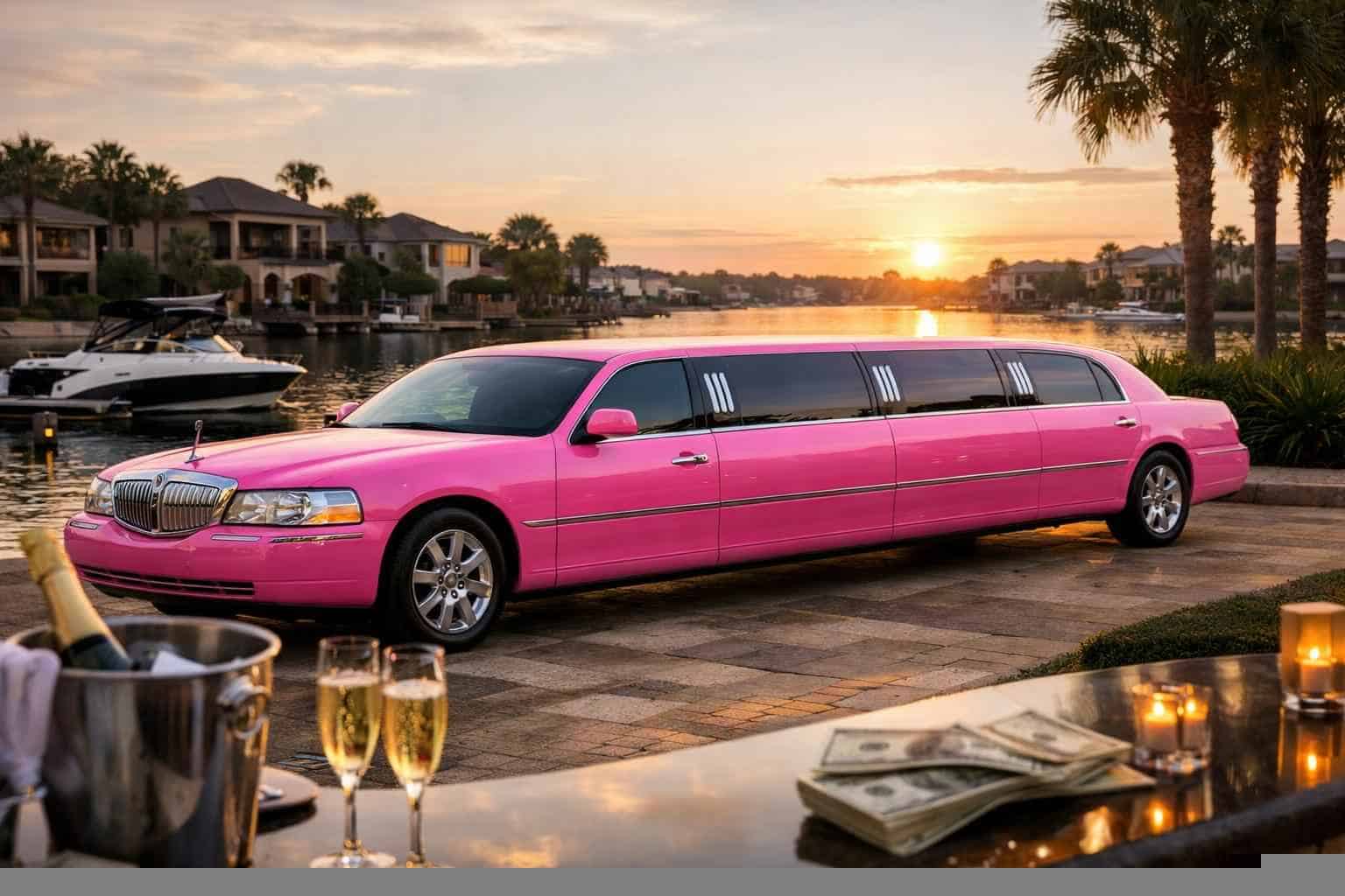 Pink Limo Rental Pricing in Lake Worth TX