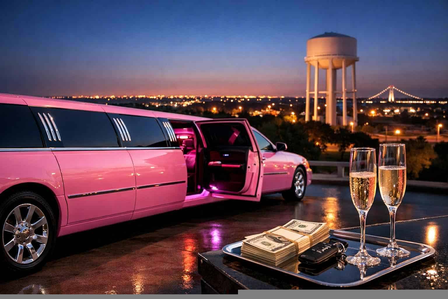 Pink Limo Rental Pricing in Saginaw TX