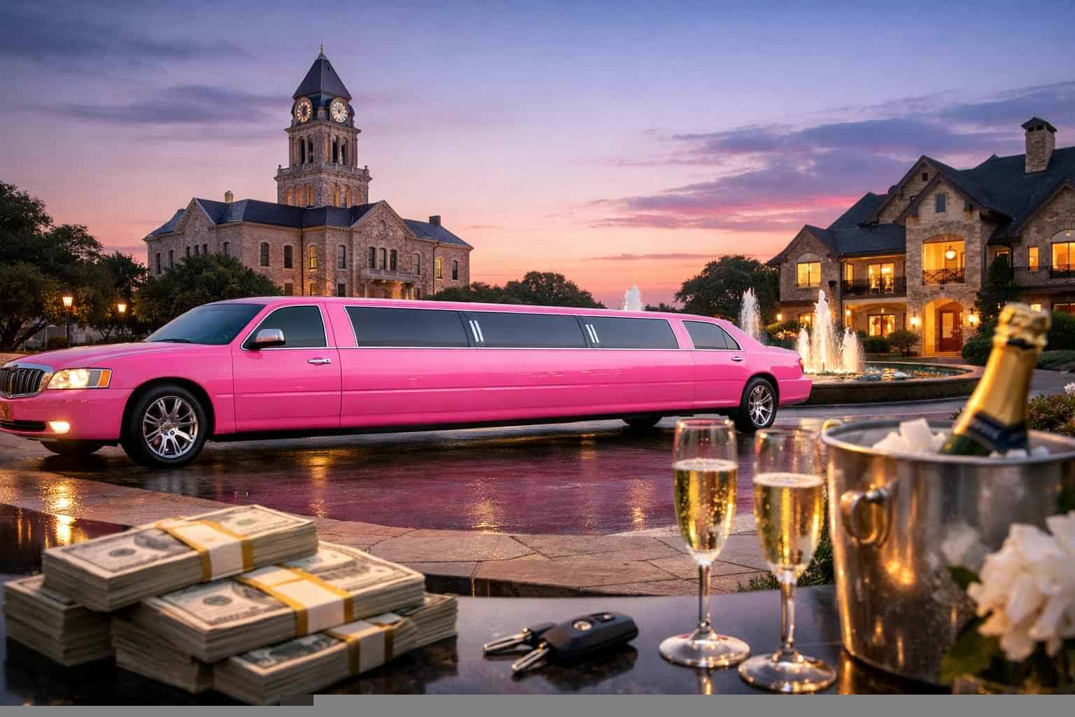 Pink Limo Rental Pricing in Weatherford TX