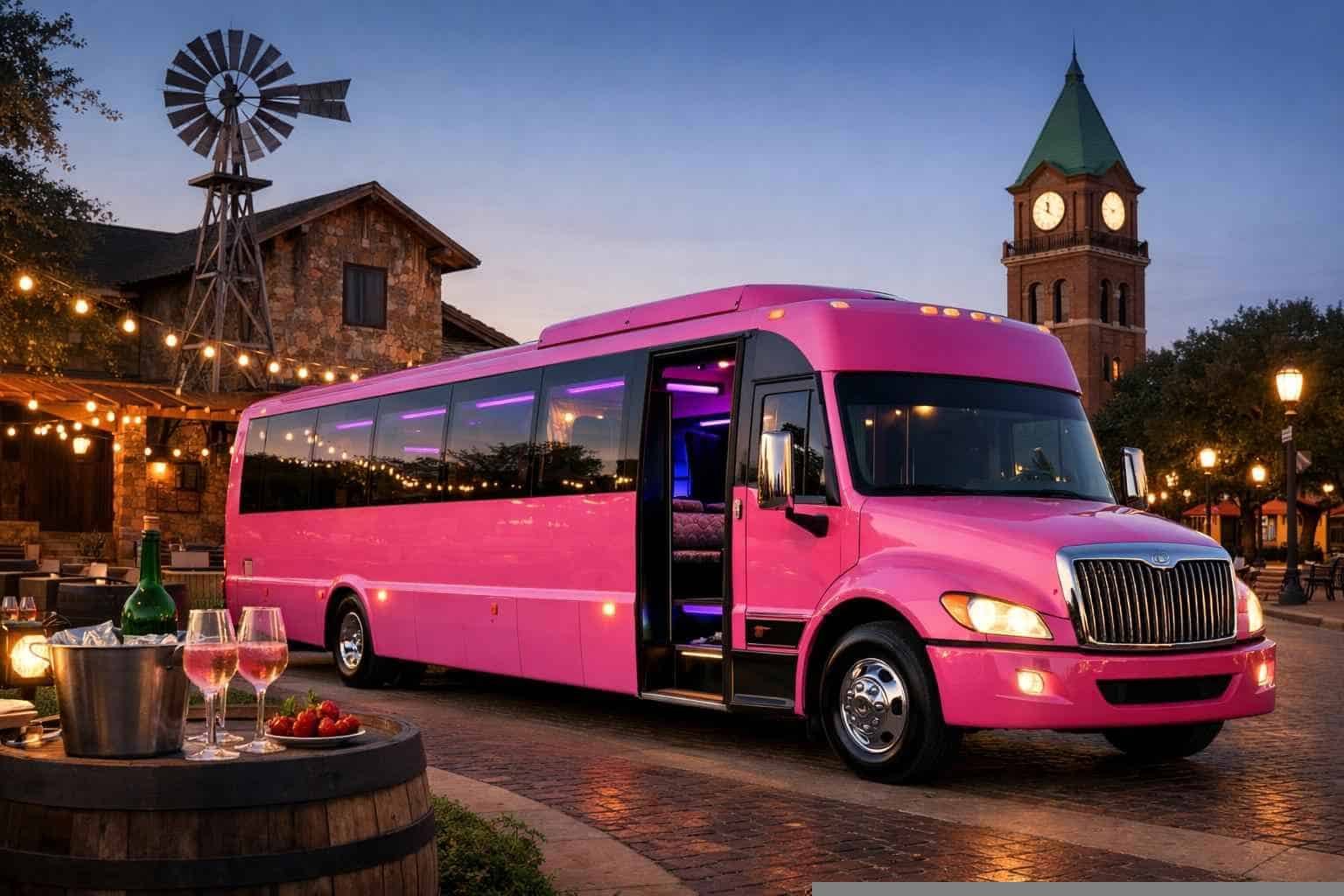 Pink Party Bus Rental In Grapevine Texas Pink Party Bus Rental Near Me in Grapevine Texas