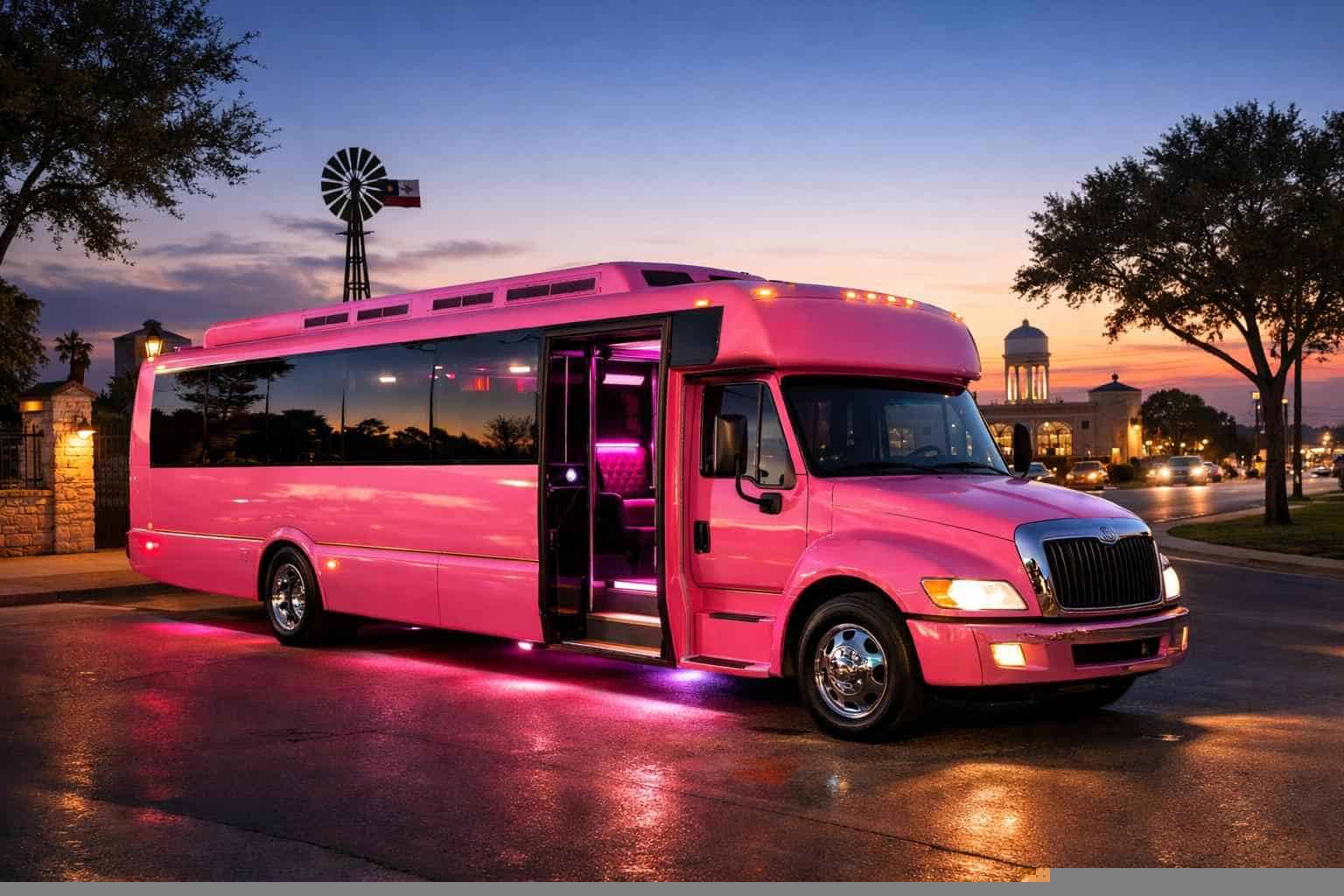 Pink Party Bus Rental In North Richland Hills Texas Pink Party Bus Rental Near Me in North Richland Hills Texas