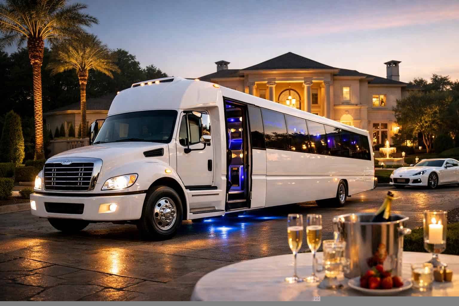 River Oaks TX White Party Bus Rentals for Special Events