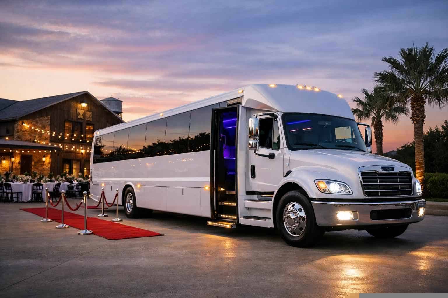 Saginaw TX White Party Bus Rentals for Special Events