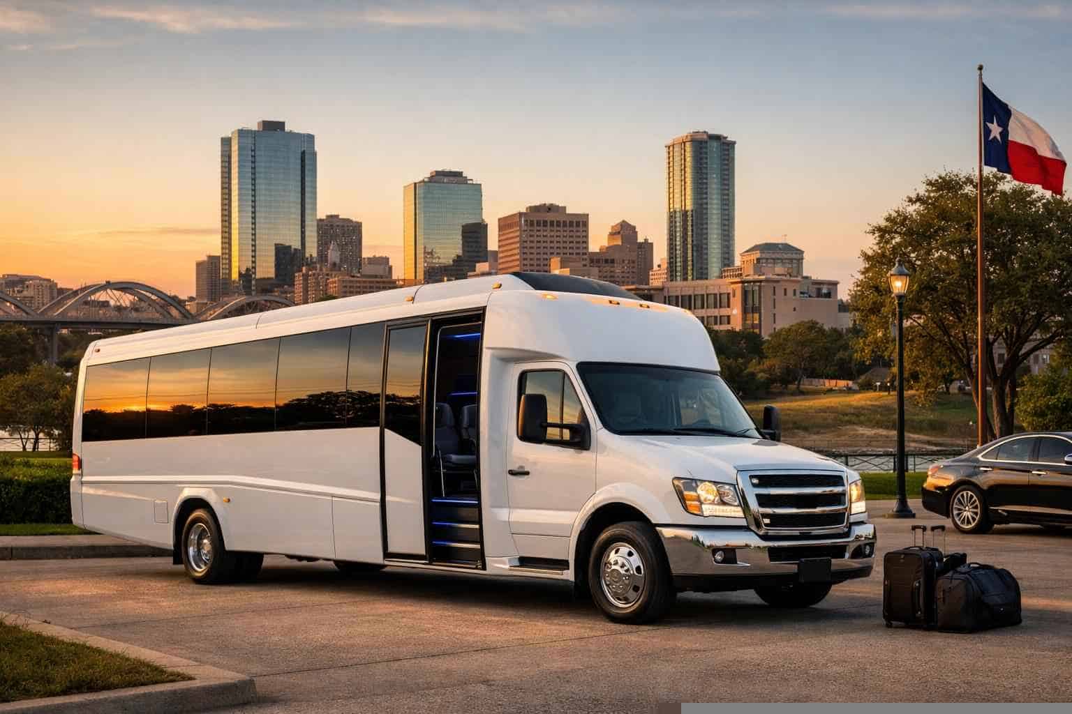 Shuttle Bus Rental Near Me in Haltom City Texas