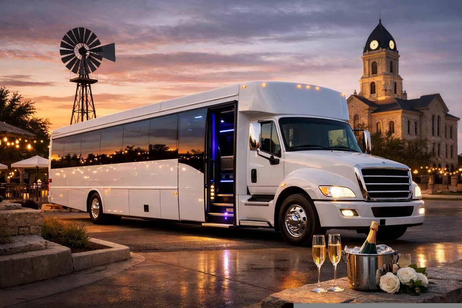 Weatherford TX White Party Bus Rentals for Special Events