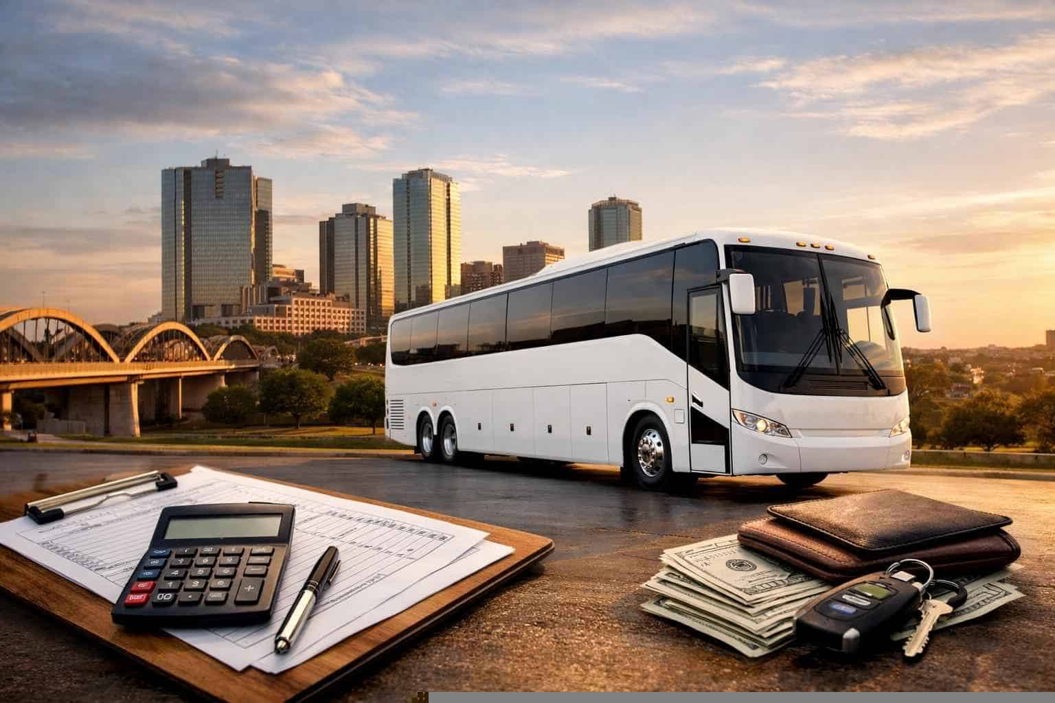 White Bus Rental Pricing in Fort Worth TX