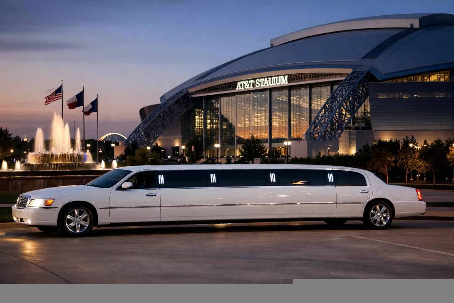White Limo Rental Near Me in Arlington Texas