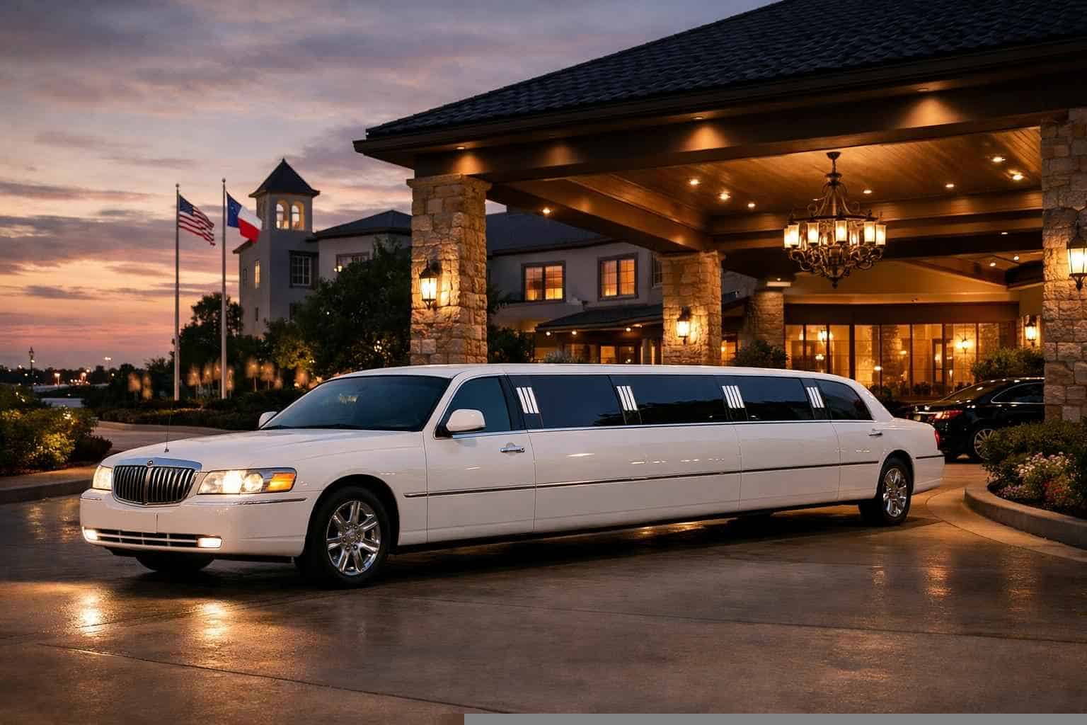 White Limo Rental Near Me in Bedford Texas