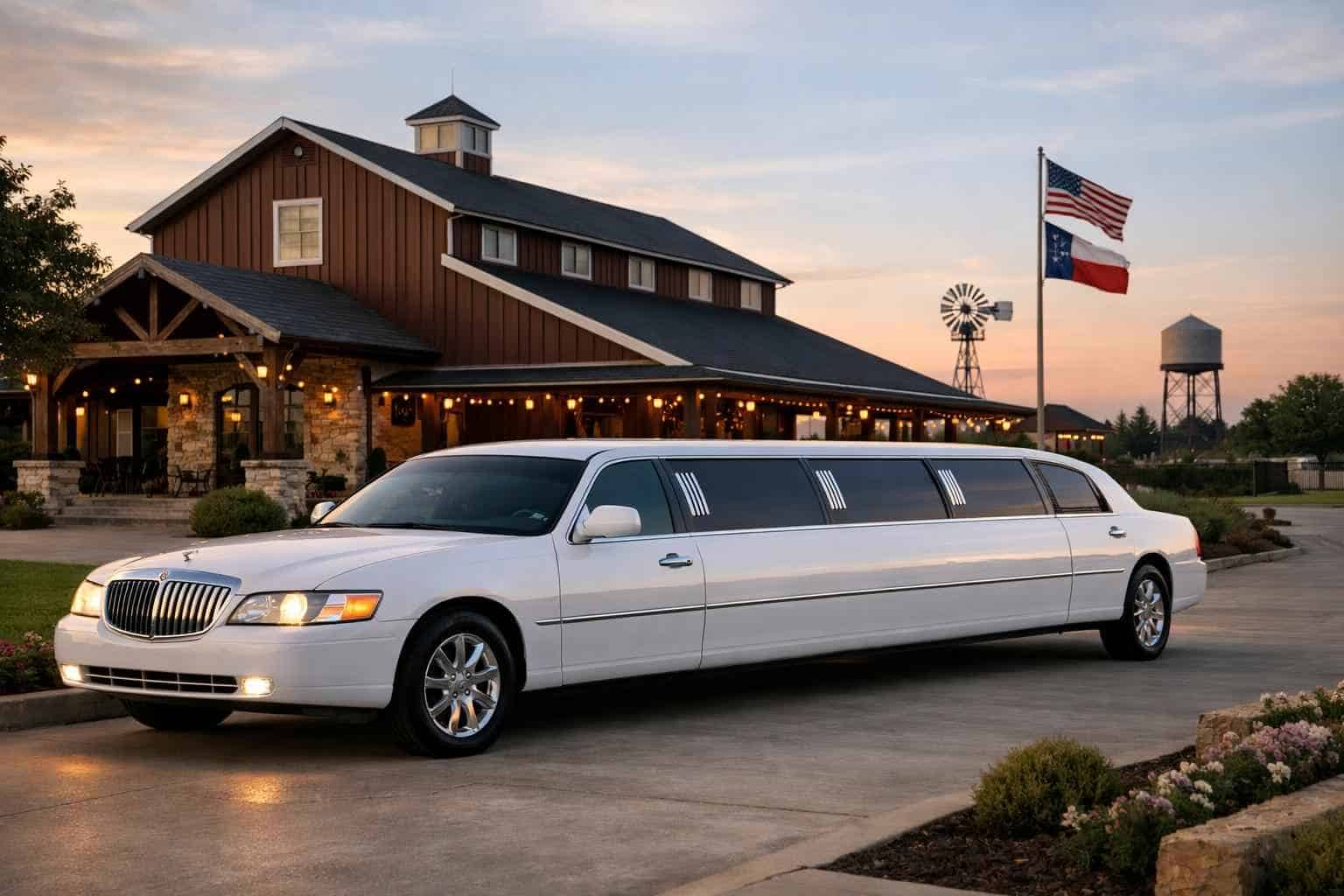 White Limo Rental Near Me in Burleson Texas