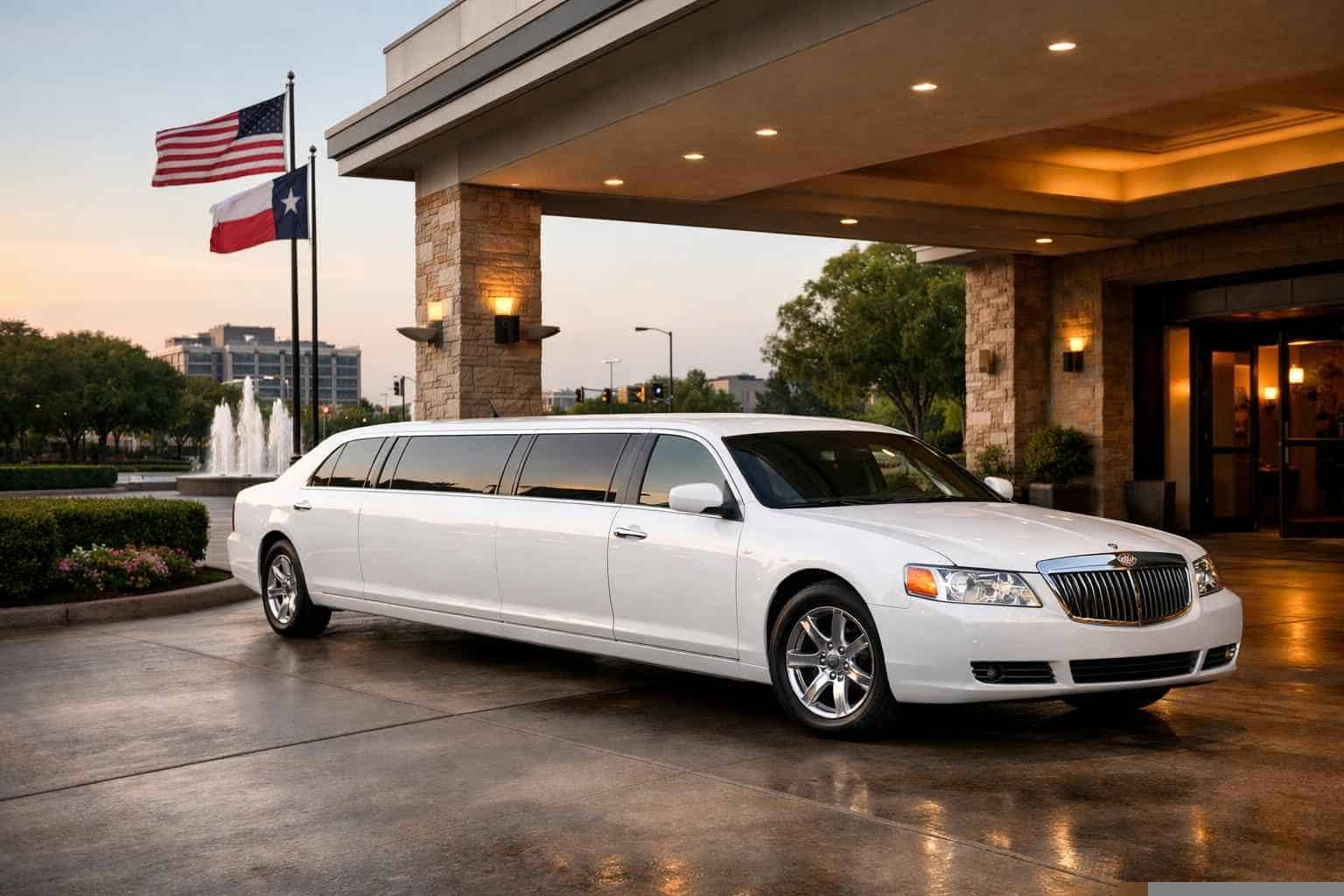 White Limo Rental Near Me in Hurst Texas