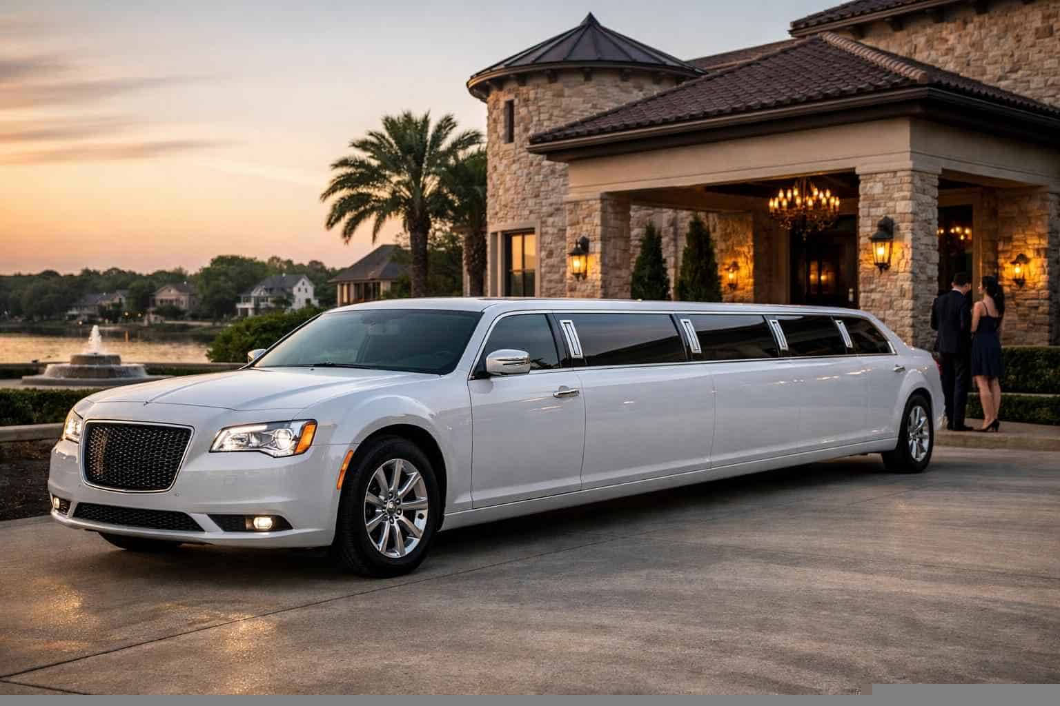 White Limo Rental Near Me in Southlake Texas