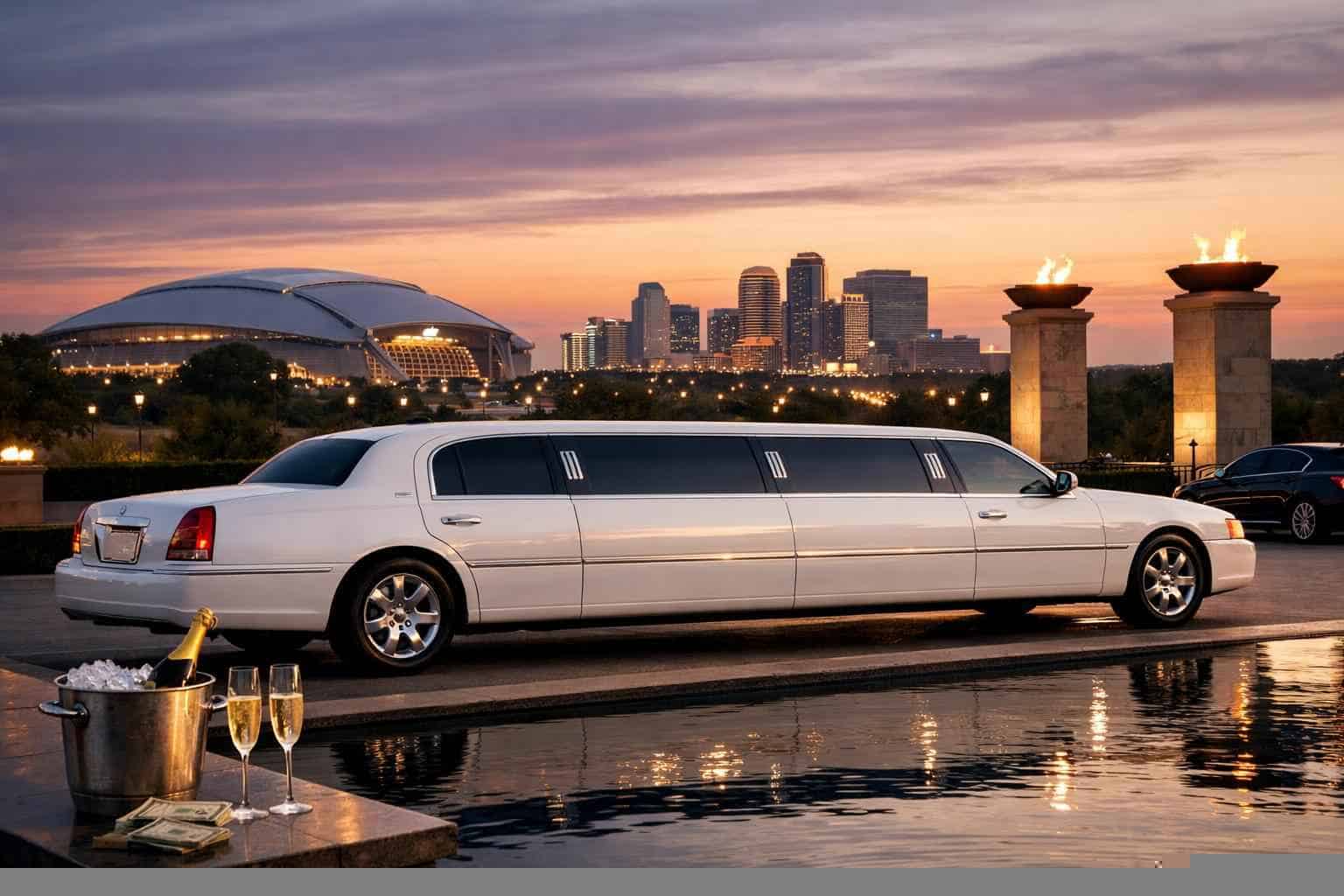White Limo Rental Pricing in Arlington TX