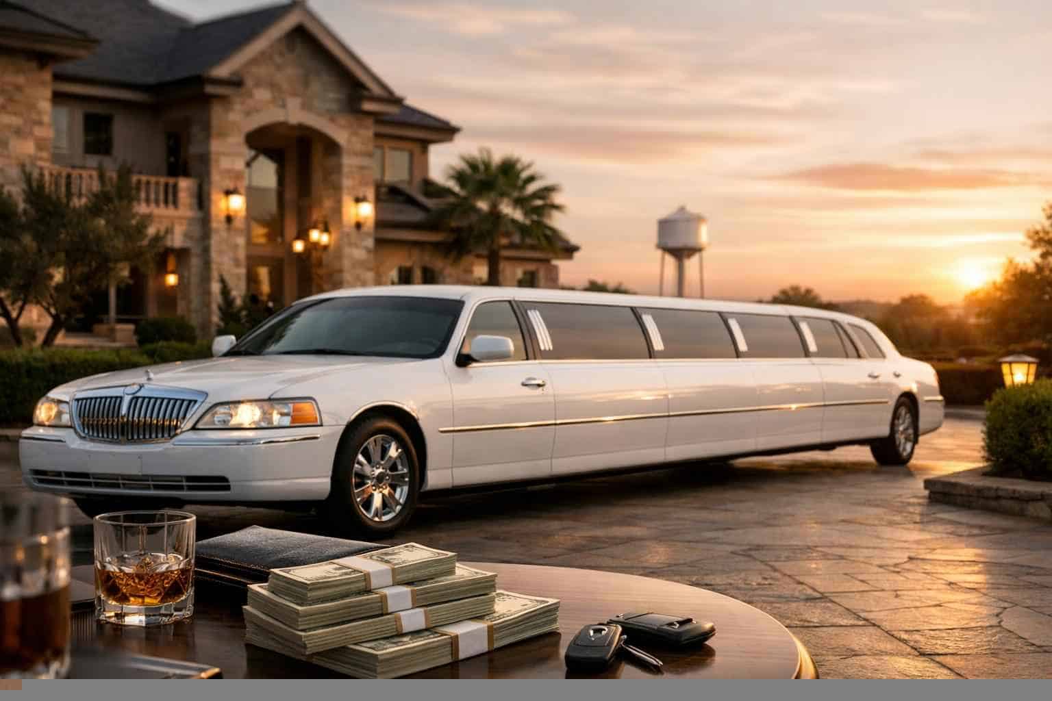 White Limo Rental Pricing in Burleson TX