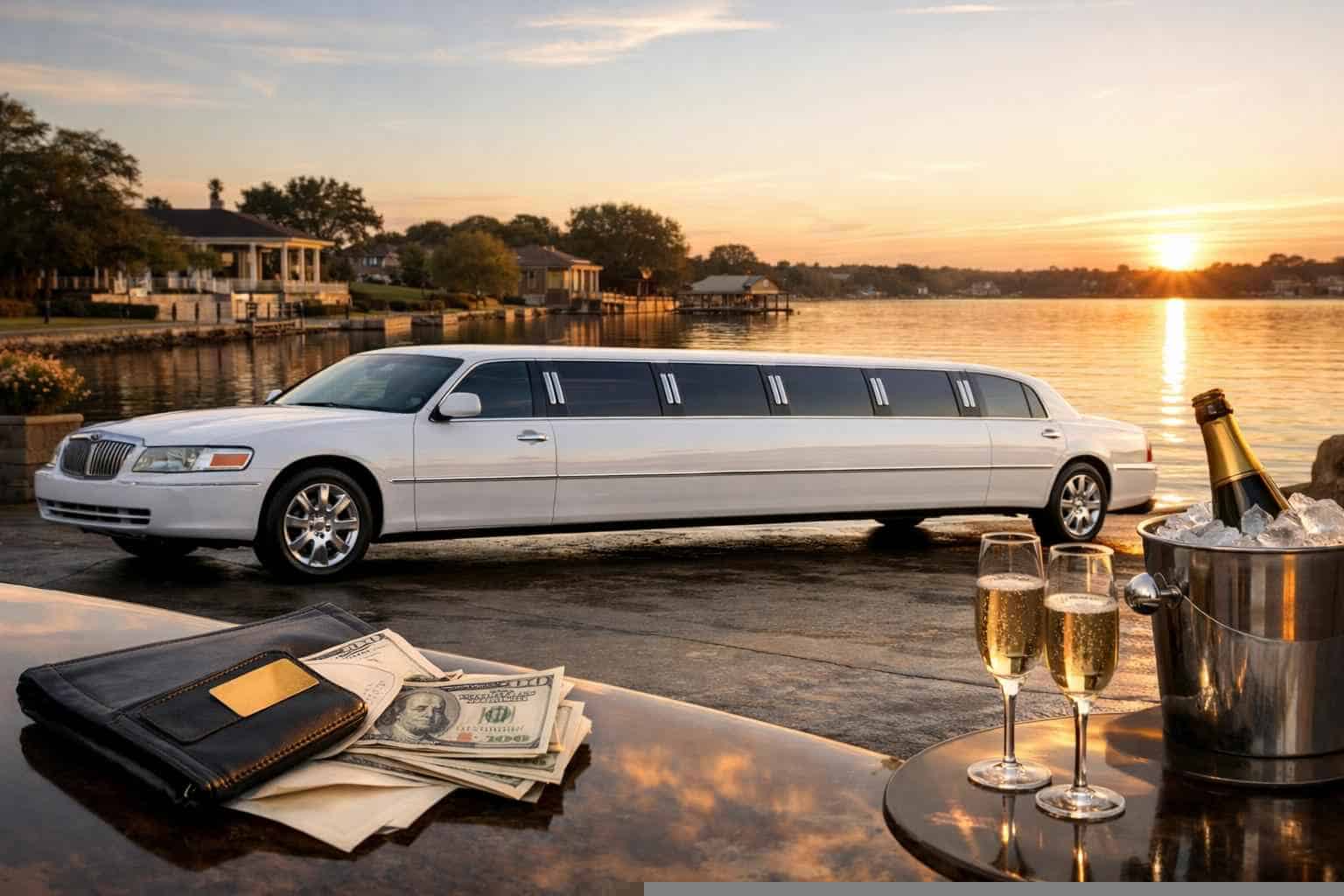 White Limo Rental Pricing in Lake Worth TX