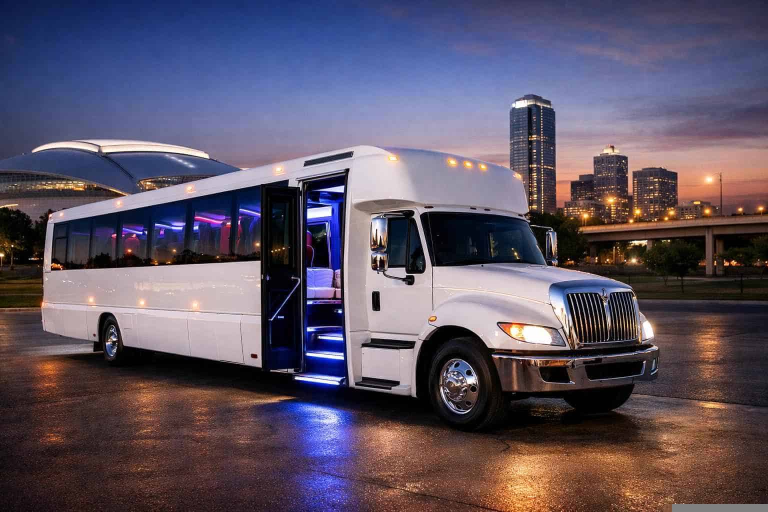 White Party Bus Rental In Arlington Texas White Party Bus Rental Near Me in Arlington Texas