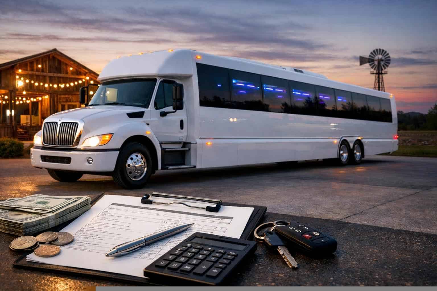 White Party Bus Rental Pricing in Burleson TX