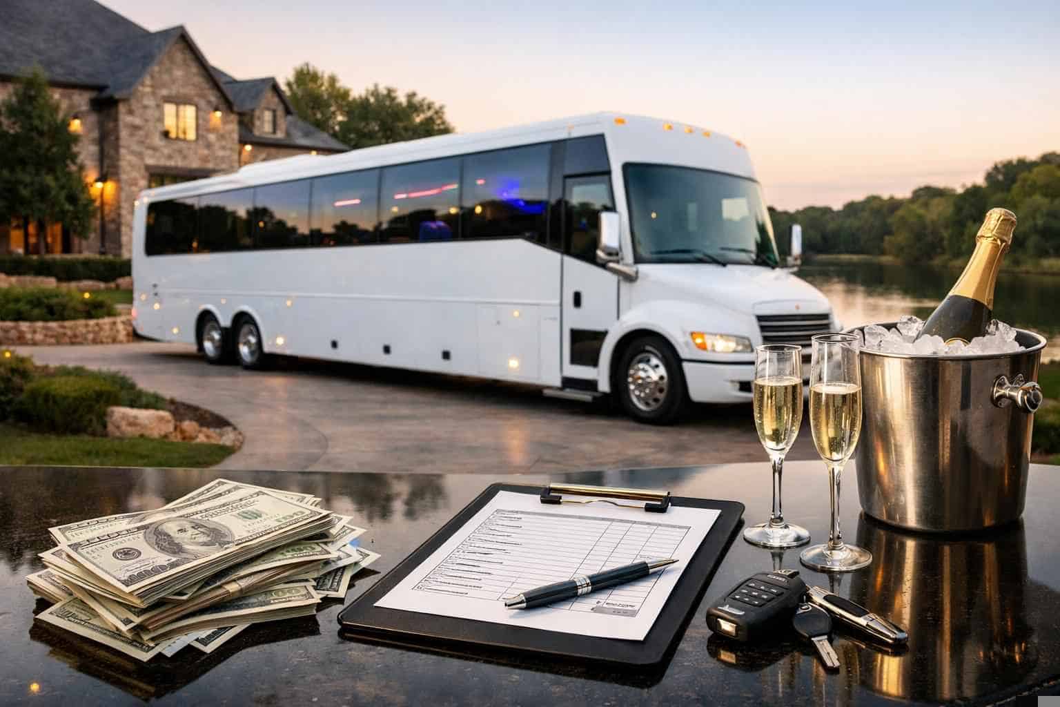 White Party Bus Rental Pricing in Southlake TX