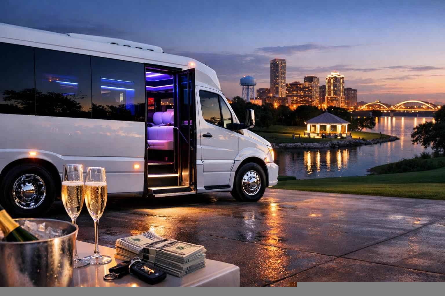 White Party Bus Rental Pricing in White Settlement TX