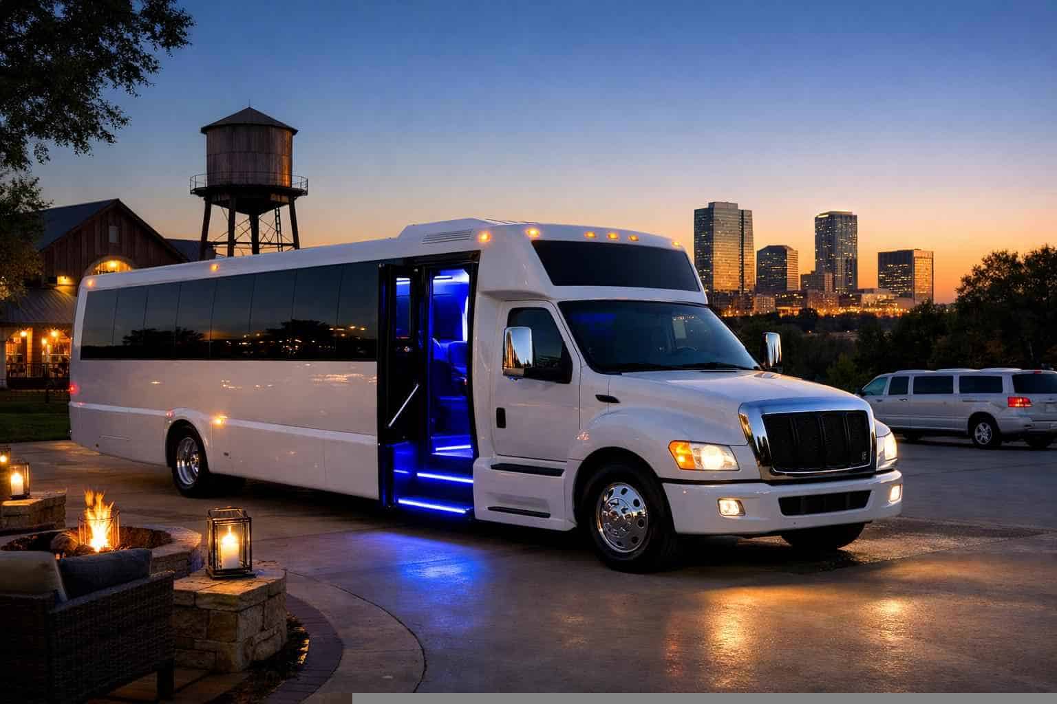 White Settlement TX White Party Bus Rentals for Special Events